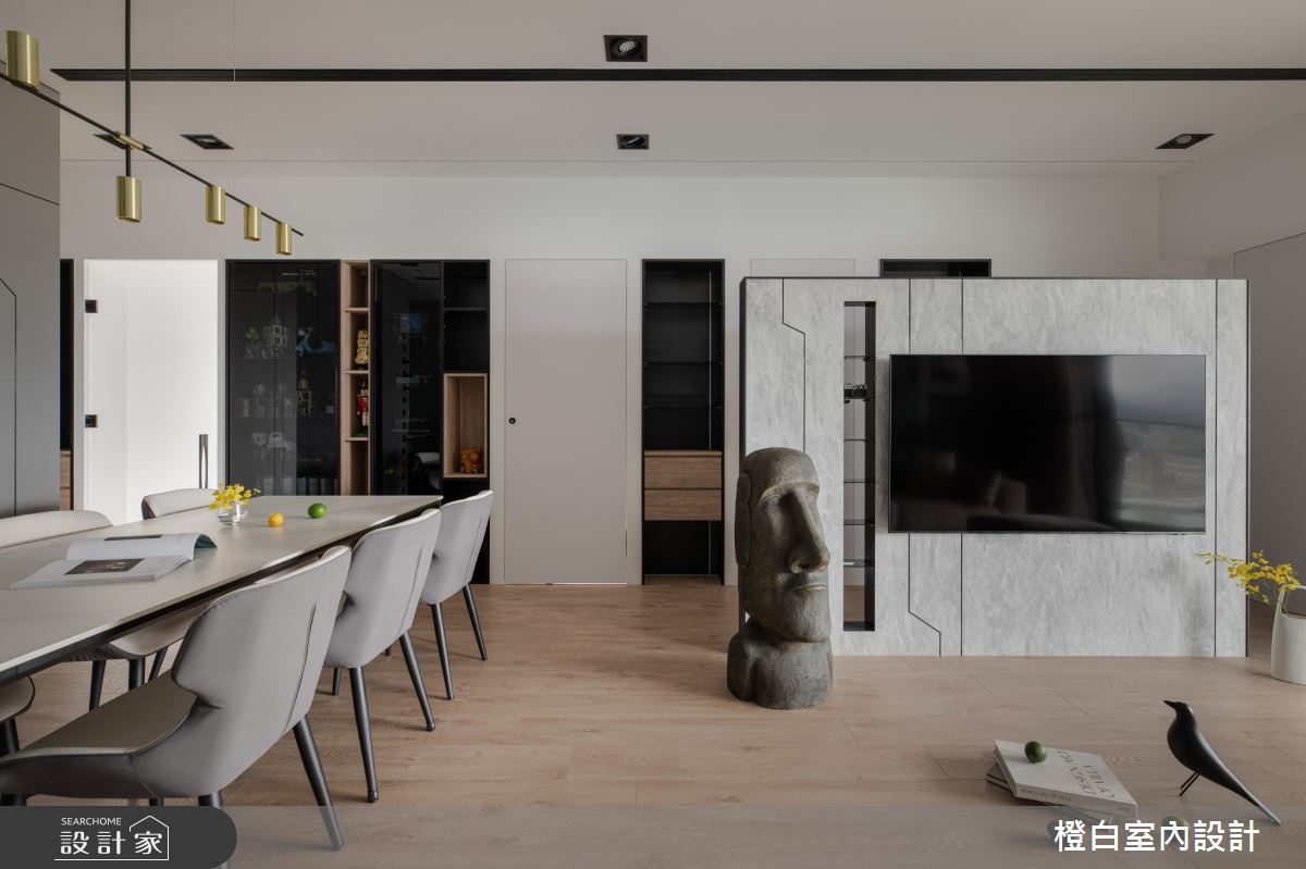 32坪新成屋(5年以下)＿混搭風客廳餐廳案例圖片＿橙白室內裝修設計工程有限公司＿橙白_98觀瀾之6