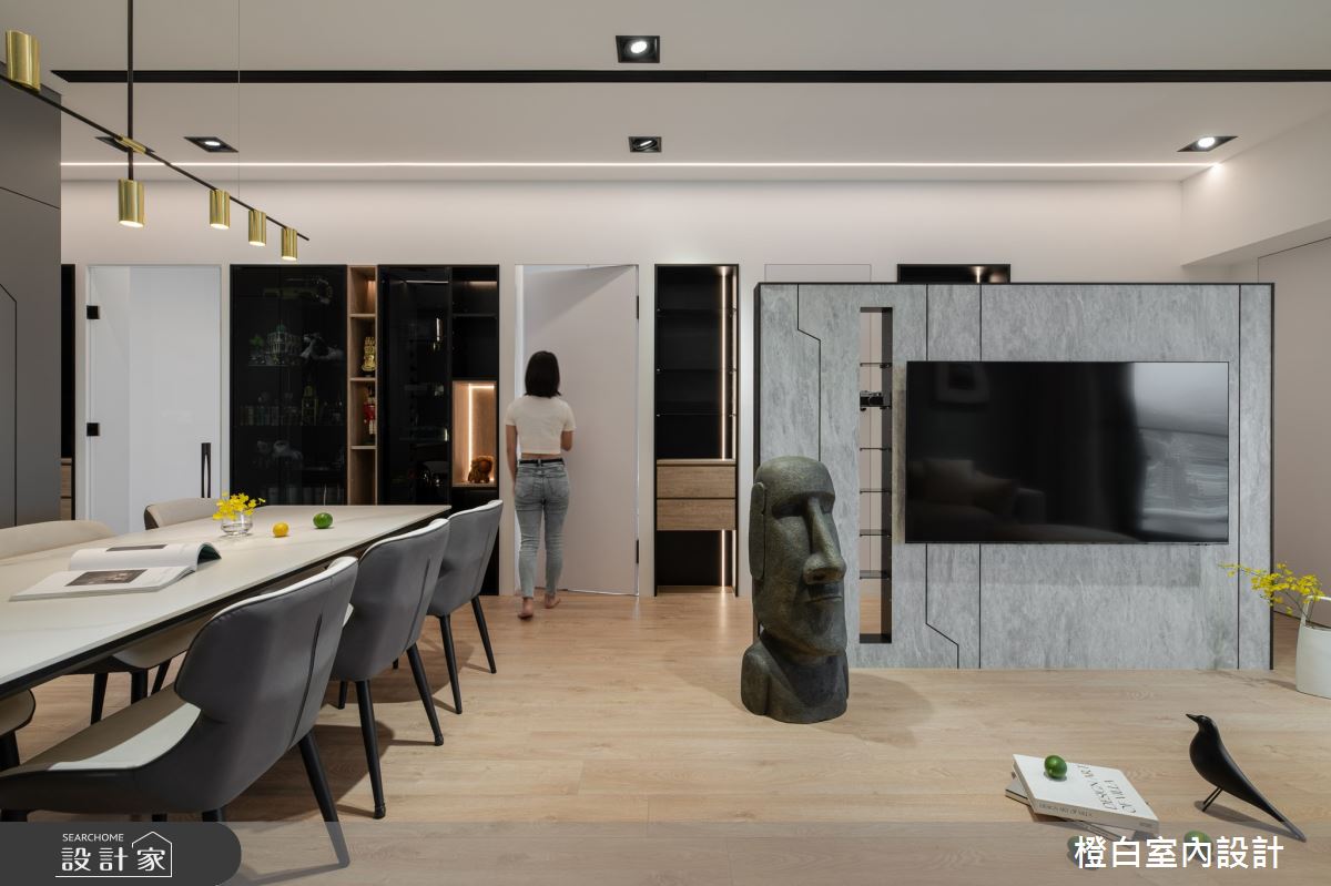 32坪新成屋(5年以下)＿混搭風客廳餐廳案例圖片＿橙白室內裝修設計工程有限公司＿橙白_98觀瀾之7