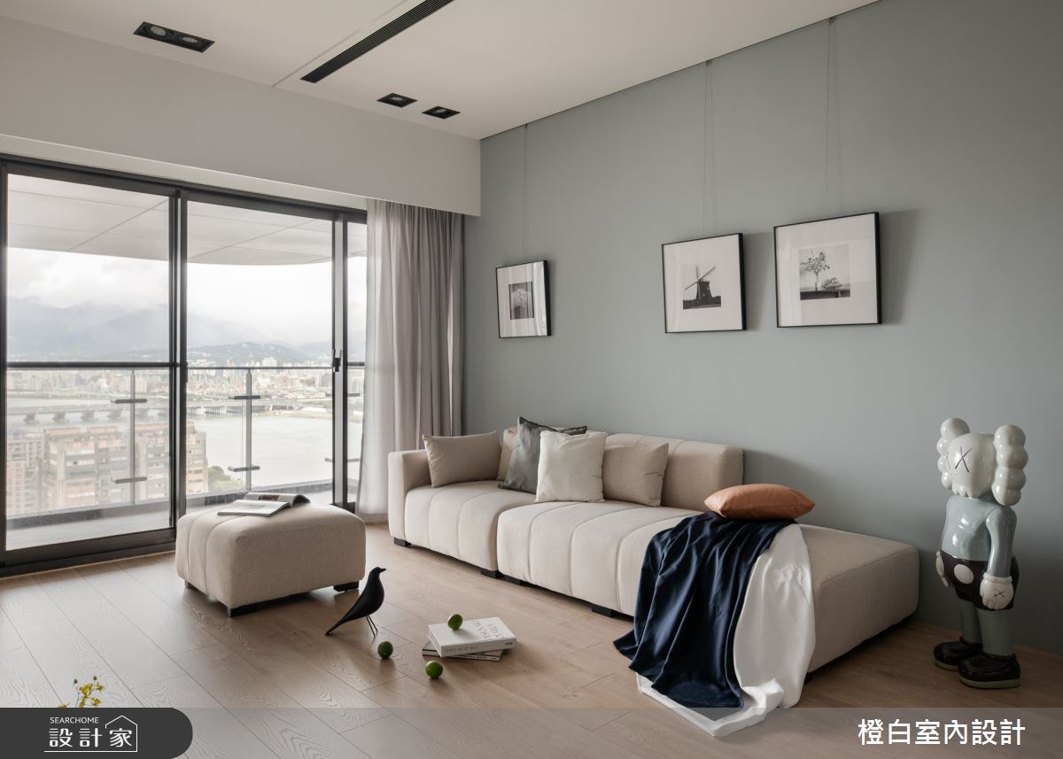 32坪新成屋(5年以下)＿混搭風客廳案例圖片＿橙白室內裝修設計工程有限公司＿橙白_98觀瀾之28