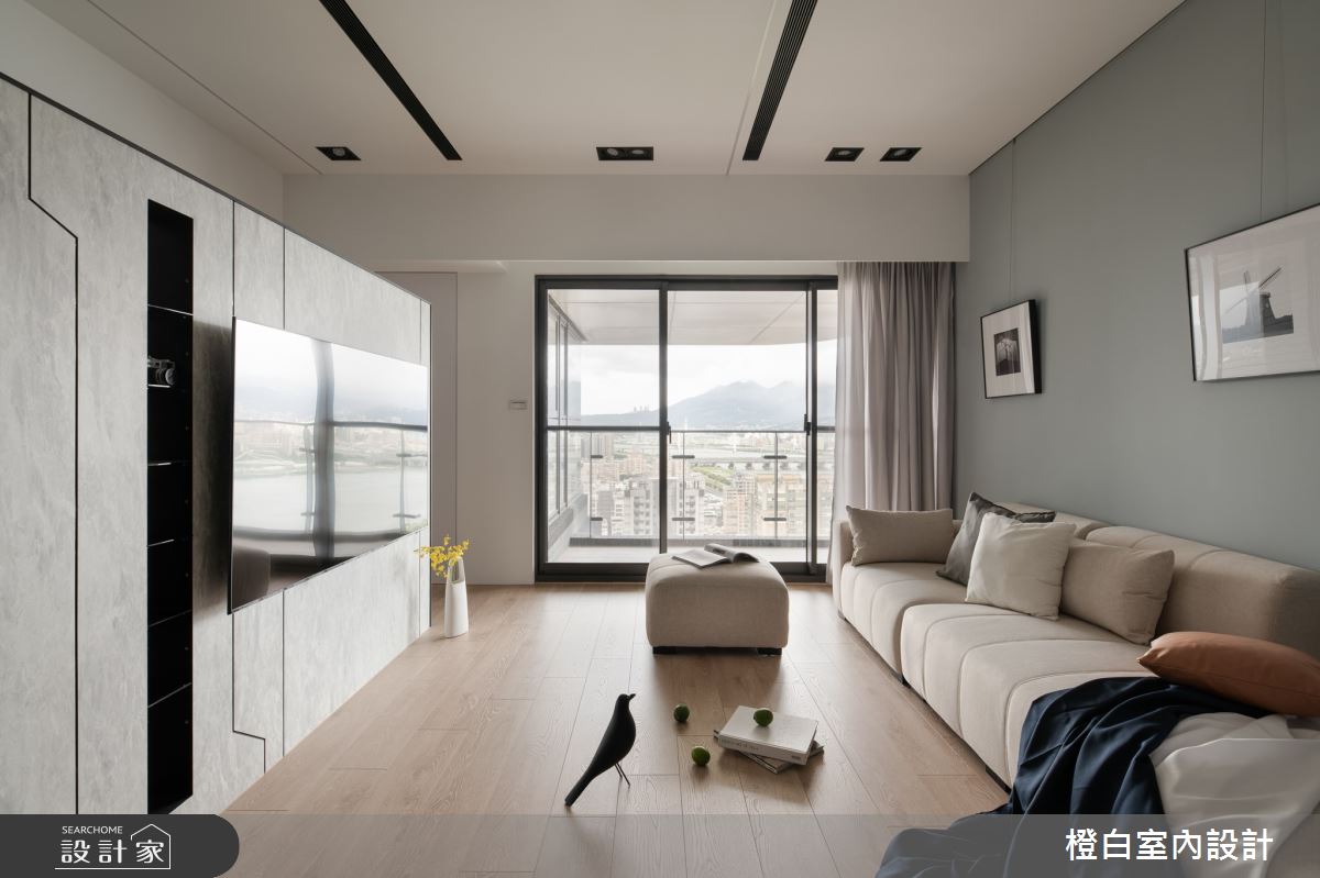 32坪新成屋(5年以下)＿混搭風客廳案例圖片＿橙白室內裝修設計工程有限公司＿橙白_98觀瀾之29