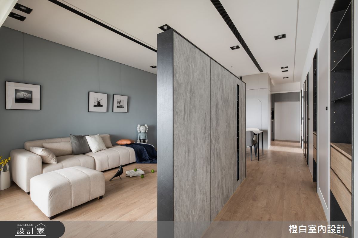 32坪新成屋(5年以下)＿混搭風客廳走廊案例圖片＿橙白室內裝修設計工程有限公司＿橙白_98觀瀾之35