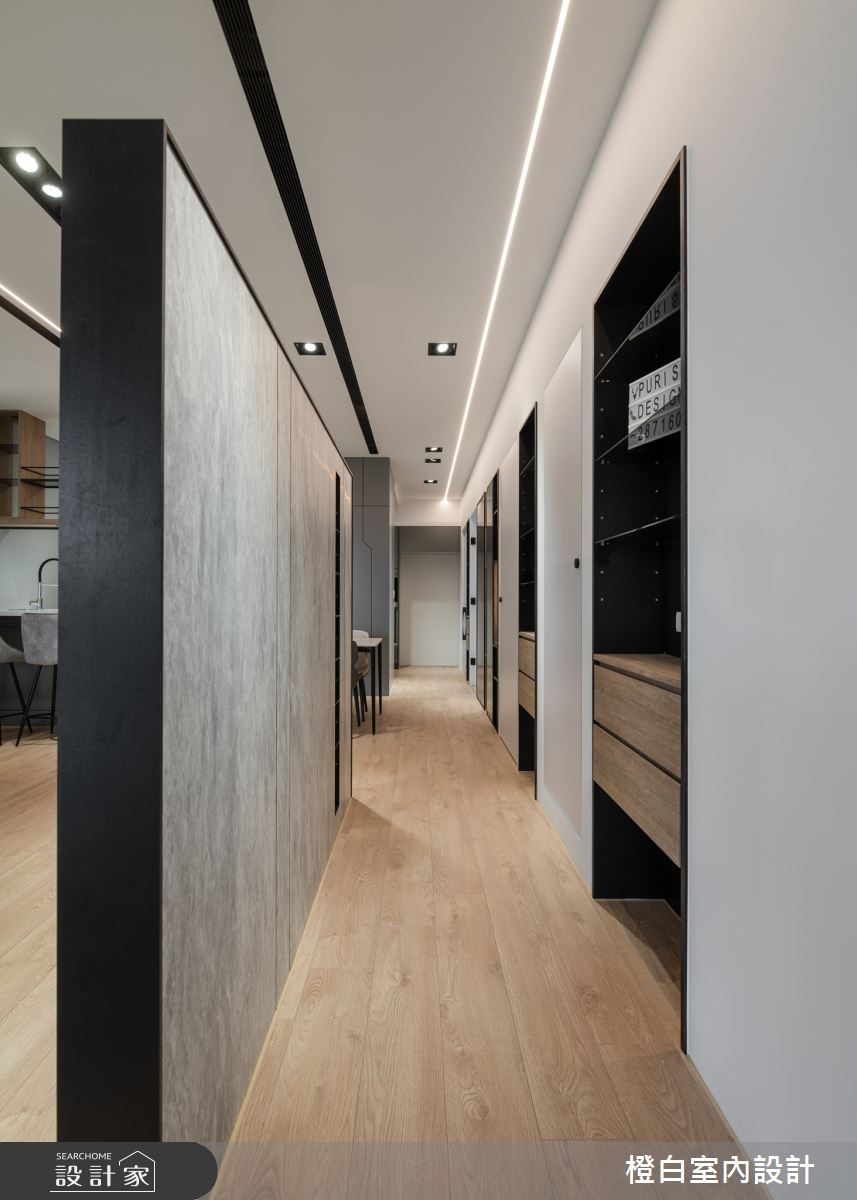 32坪新成屋(5年以下)＿混搭風走廊案例圖片＿橙白室內裝修設計工程有限公司＿橙白_98觀瀾之36