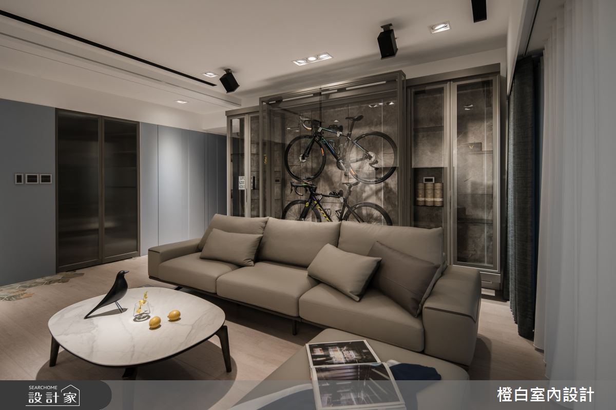 38坪中古屋(5~15年)＿現代風客廳案例圖片＿橙白室內裝修設計工程有限公司＿橙白_99新莊新富邑之31