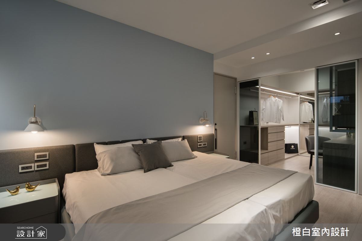 38坪中古屋(5~15年)＿現代風臥室案例圖片＿橙白室內裝修設計工程有限公司＿橙白_99新莊新富邑之53