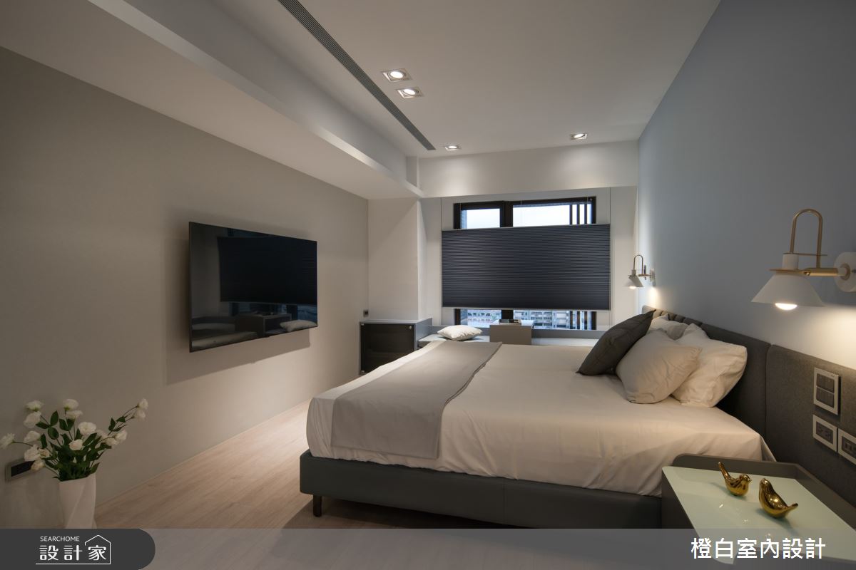38坪中古屋(5~15年)＿現代風臥室案例圖片＿橙白室內裝修設計工程有限公司＿橙白_99新莊新富邑之54