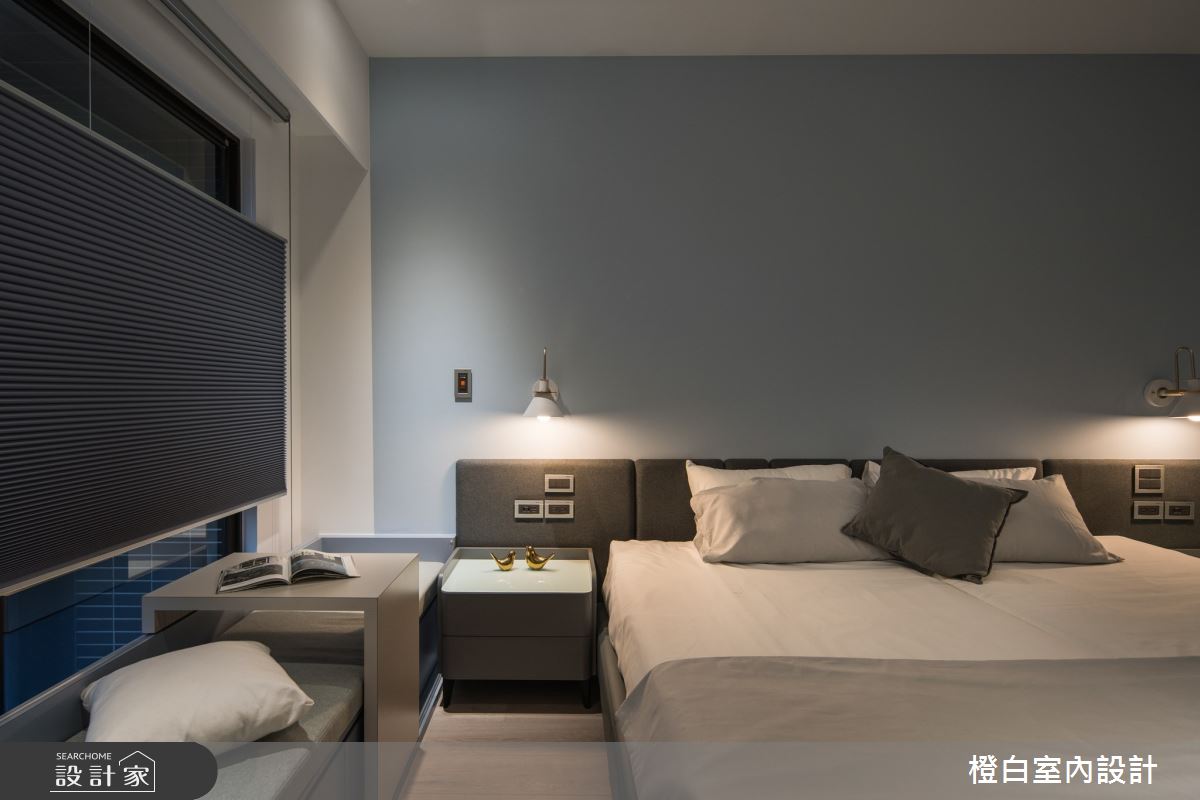 38坪中古屋(5~15年)＿現代風臥室案例圖片＿橙白室內裝修設計工程有限公司＿橙白_99新莊新富邑之57