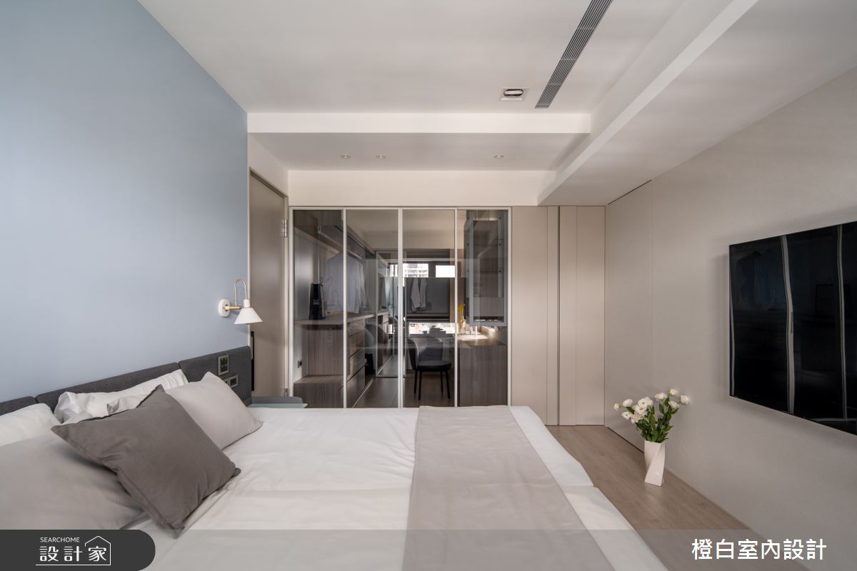 38坪中古屋(5~15年)＿現代風臥室案例圖片＿橙白室內裝修設計工程有限公司＿橙白_99新莊新富邑之58