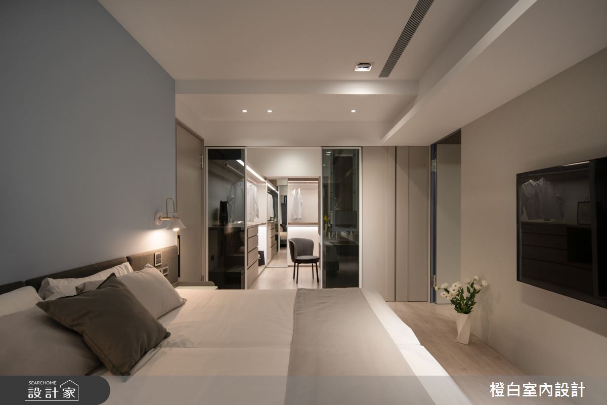 38坪中古屋(5~15年)＿現代風臥室案例圖片＿橙白室內裝修設計工程有限公司＿橙白_99新莊新富邑之60