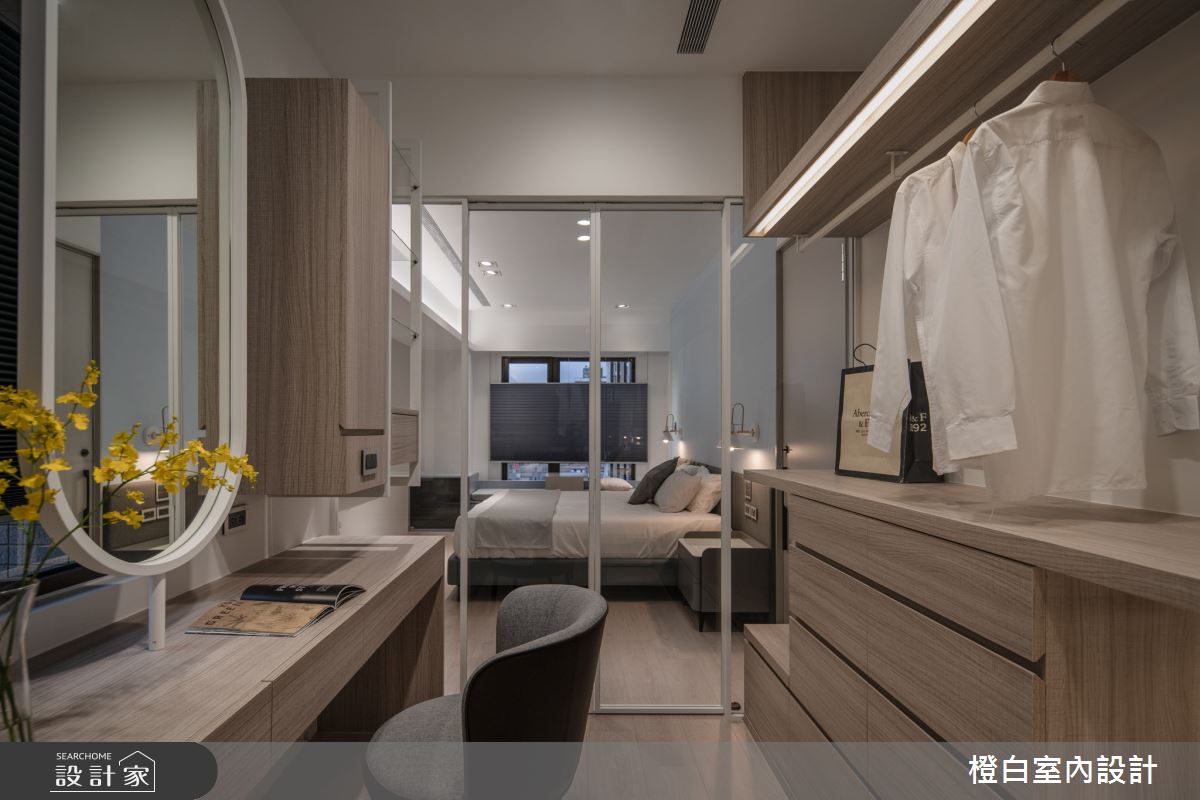 38坪中古屋(5~15年)＿現代風更衣間案例圖片＿橙白室內裝修設計工程有限公司＿橙白_99新莊新富邑之68