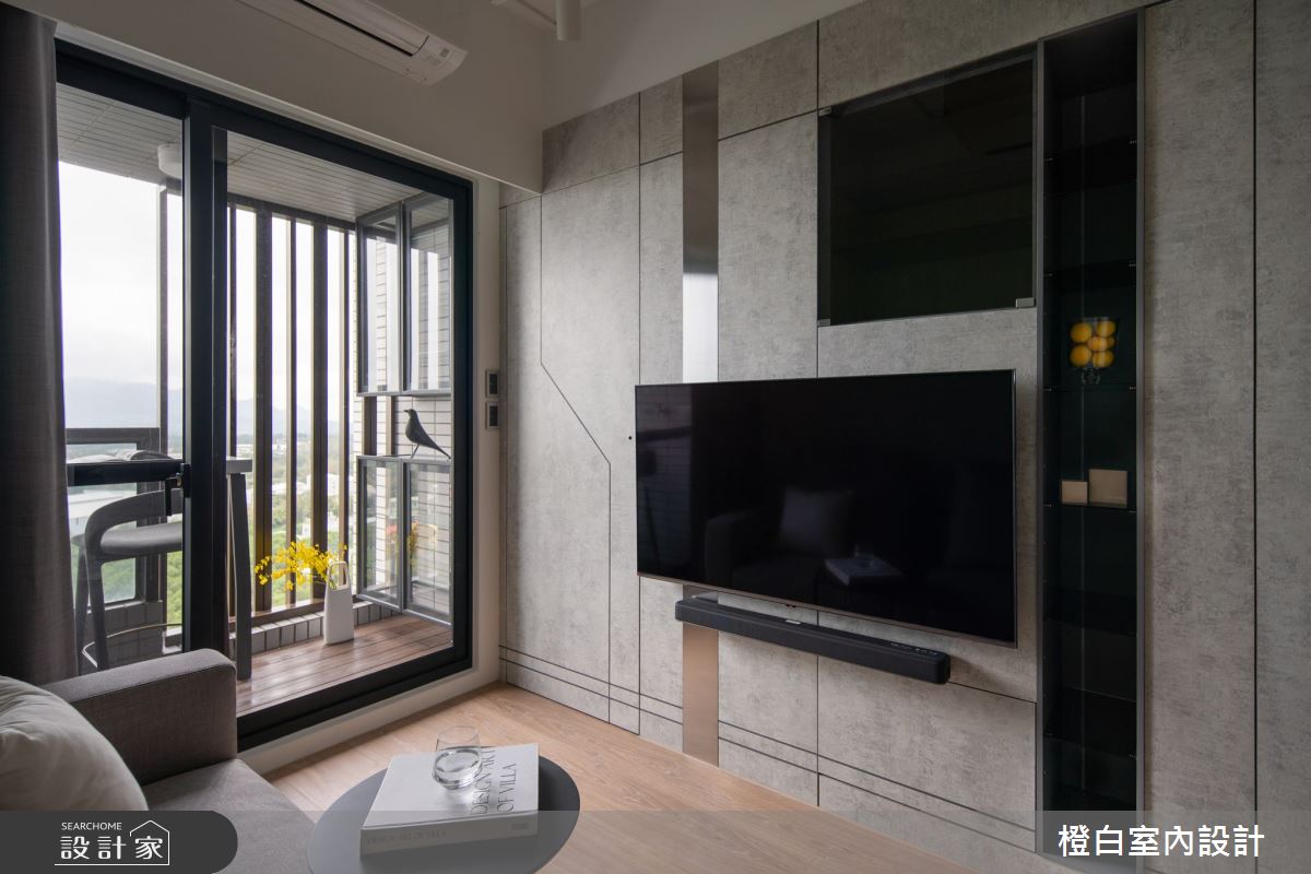 13坪新成屋(5年以下)＿混搭風客廳案例圖片＿橙白室內裝修設計工程有限公司＿橙白_100三發嵐海之8