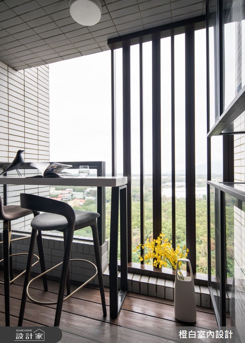 13坪新成屋(5年以下)＿混搭風陽台案例圖片＿橙白室內裝修設計工程有限公司＿橙白_100三發嵐海之10