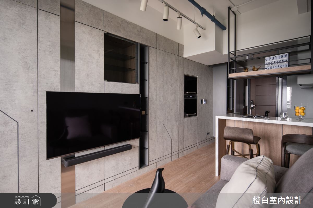 13坪新成屋(5年以下)＿混搭風客廳餐廳吧檯中島案例圖片＿橙白室內裝修設計工程有限公司＿橙白_100三發嵐海之11
