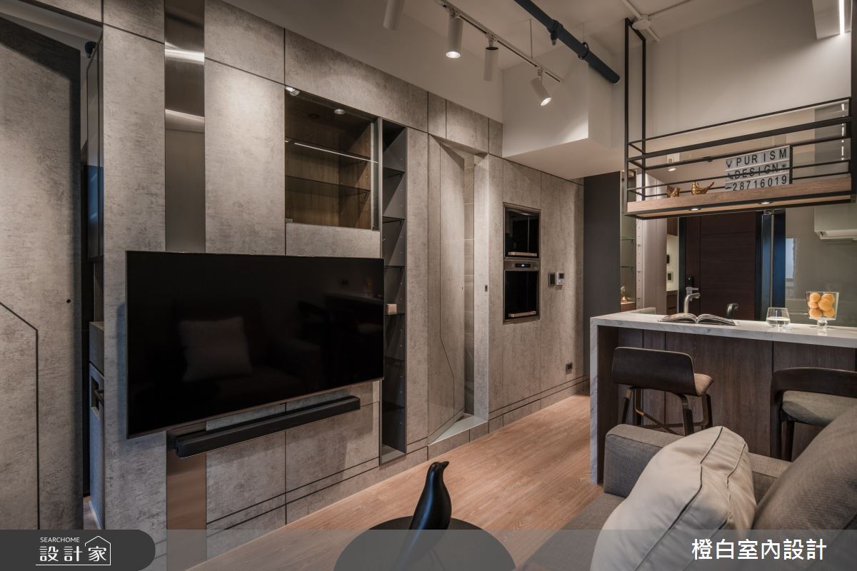 13坪新成屋(5年以下)＿混搭風客廳餐廳吧檯中島案例圖片＿橙白室內裝修設計工程有限公司＿橙白_100三發嵐海之12