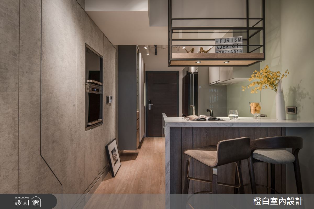 13坪新成屋(5年以下)＿混搭風餐廳吧檯中島案例圖片＿橙白室內裝修設計工程有限公司＿橙白_100三發嵐海之16