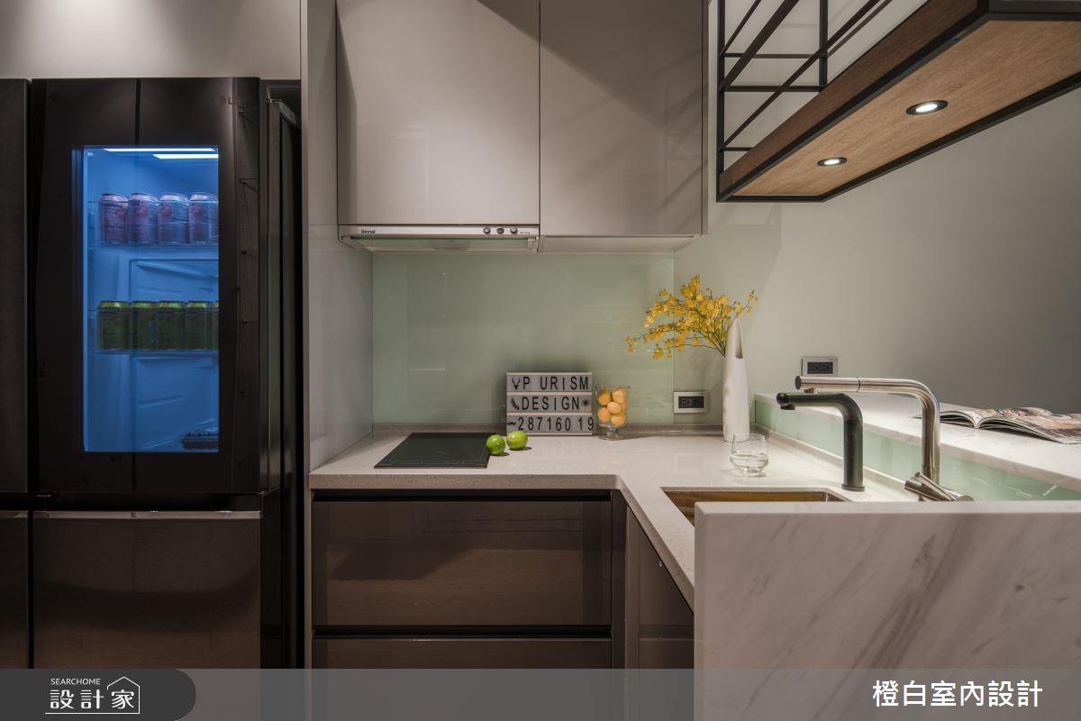 13坪新成屋(5年以下)＿混搭風廚房案例圖片＿橙白室內裝修設計工程有限公司＿橙白_100三發嵐海之19