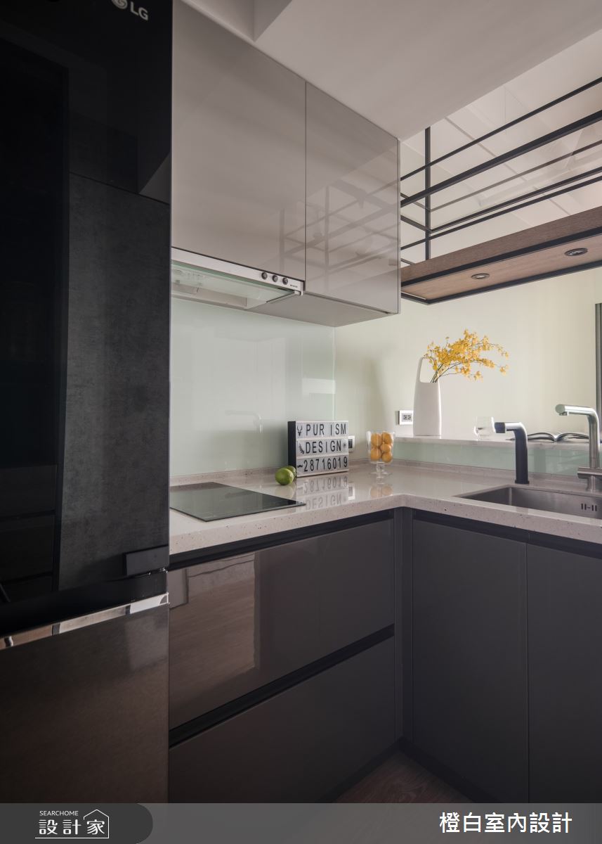 13坪新成屋(5年以下)＿混搭風廚房案例圖片＿橙白室內裝修設計工程有限公司＿橙白_100三發嵐海之21