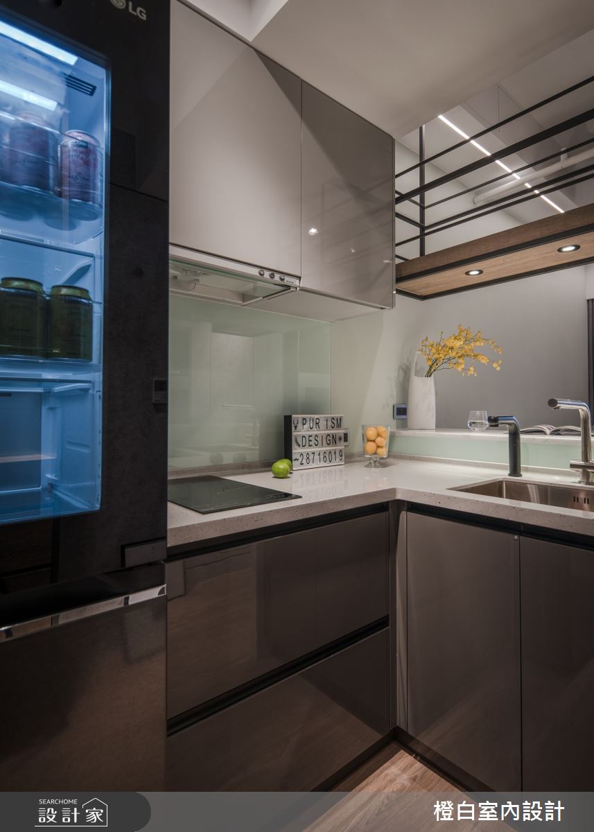 13坪新成屋(5年以下)＿混搭風廚房案例圖片＿橙白室內裝修設計工程有限公司＿橙白_100三發嵐海之20