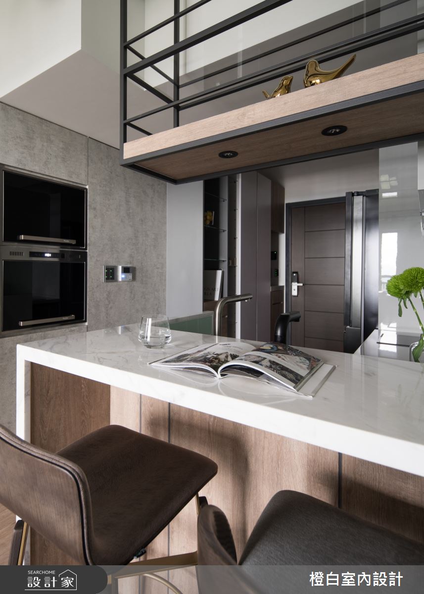 13坪新成屋(5年以下)＿混搭風餐廳吧檯中島案例圖片＿橙白室內裝修設計工程有限公司＿橙白_100三發嵐海之22