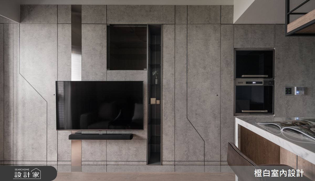 13坪新成屋(5年以下)＿混搭風客廳餐廳吧檯中島案例圖片＿橙白室內裝修設計工程有限公司＿橙白_100三發嵐海之23