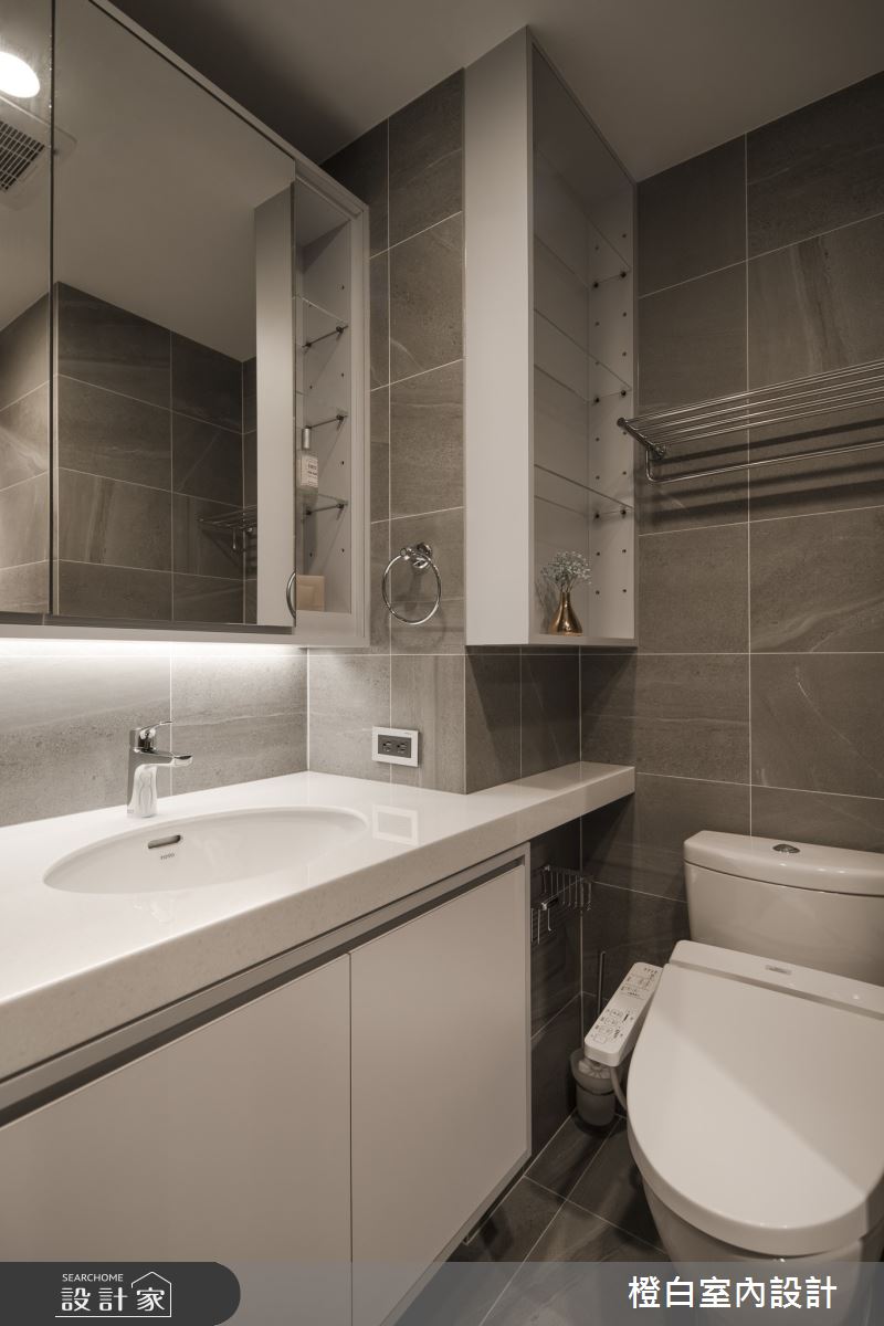 13坪新成屋(5年以下)＿混搭風浴室案例圖片＿橙白室內裝修設計工程有限公司＿橙白_100三發嵐海之26