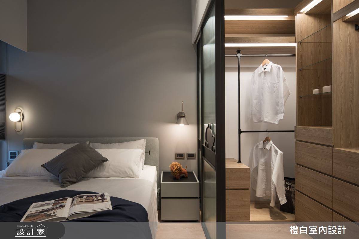 13坪新成屋(5年以下)＿混搭風臥室更衣間案例圖片＿橙白室內裝修設計工程有限公司＿橙白_100三發嵐海之34