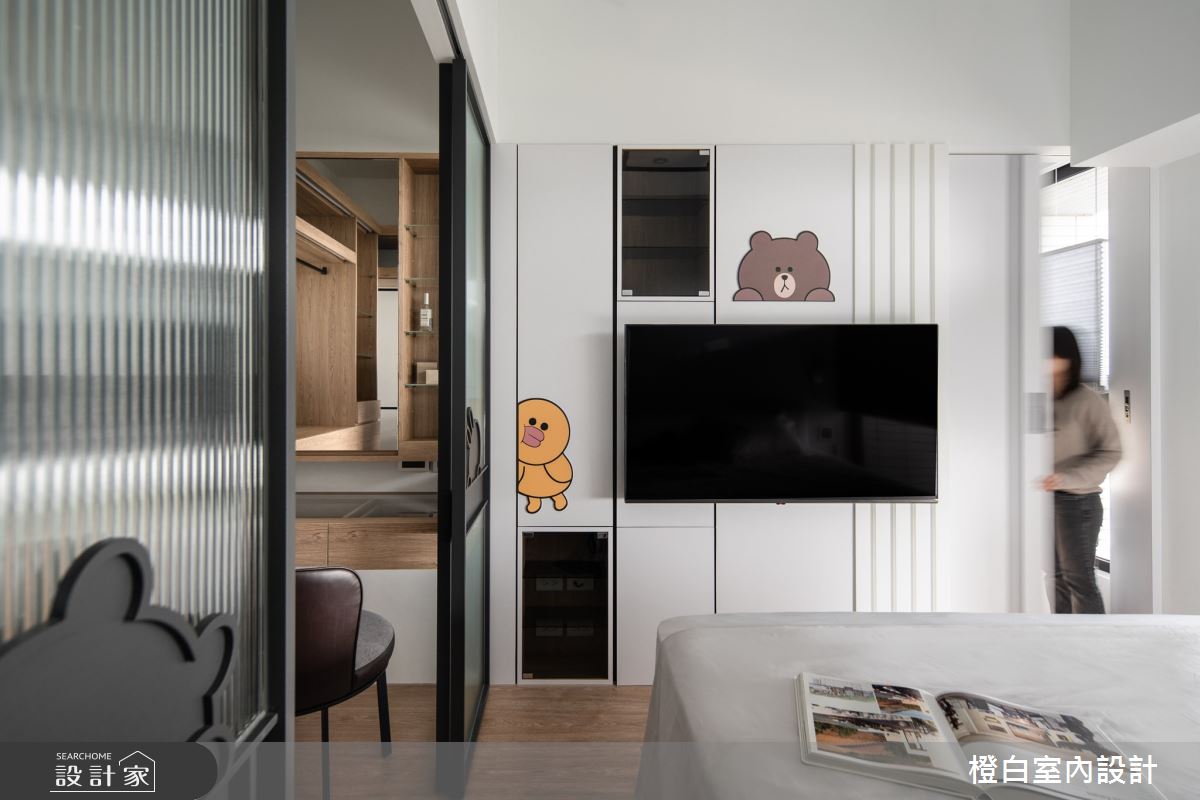 13坪新成屋(5年以下)＿混搭風臥室更衣間案例圖片＿橙白室內裝修設計工程有限公司＿橙白_100三發嵐海之37
