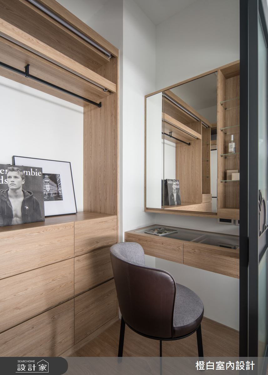13坪新成屋(5年以下)＿混搭風更衣間案例圖片＿橙白室內裝修設計工程有限公司＿橙白_100三發嵐海之44