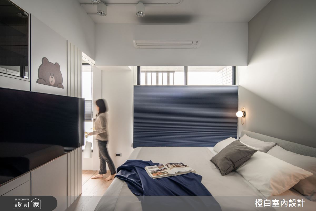 13坪新成屋(5年以下)＿混搭風臥室案例圖片＿橙白室內裝修設計工程有限公司＿橙白_100三發嵐海之45