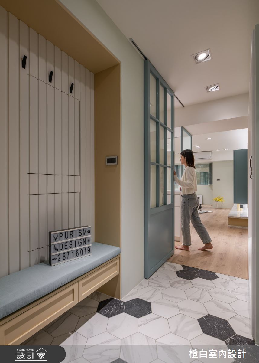 26坪老屋(16~30年)＿鄉村風玄關案例圖片＿橙白室內裝修設計工程有限公司＿橙白_101名仕園之2