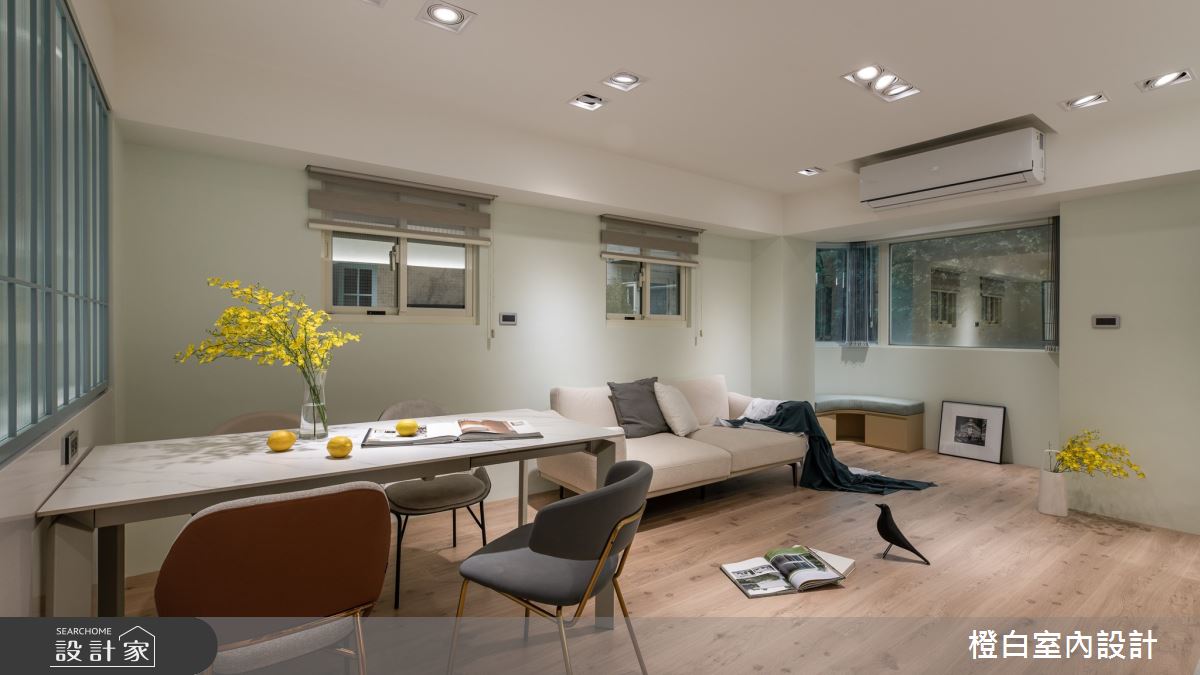 26坪老屋(16~30年)＿鄉村風客廳餐廳案例圖片＿橙白室內裝修設計工程有限公司＿橙白_101名仕園之5