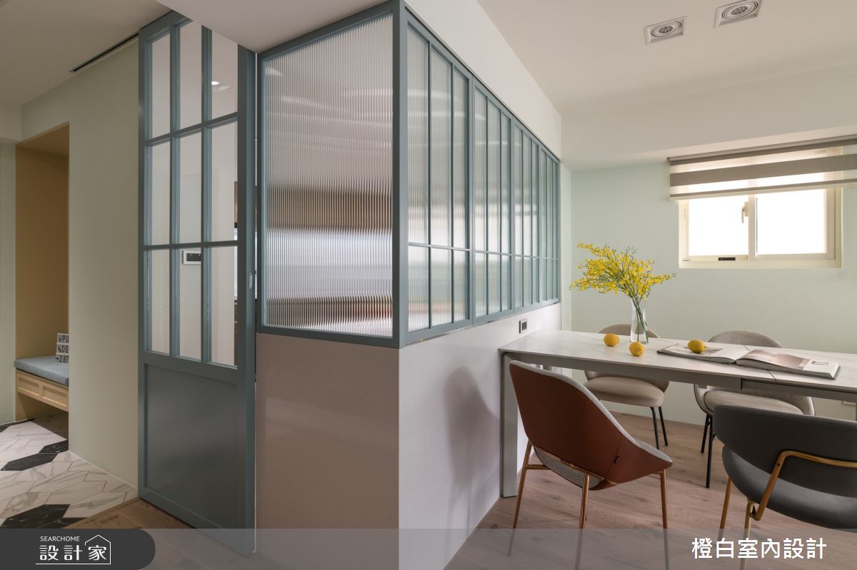 26坪老屋(16~30年)＿鄉村風餐廳中島案例圖片＿橙白室內裝修設計工程有限公司＿橙白_101名仕園之6
