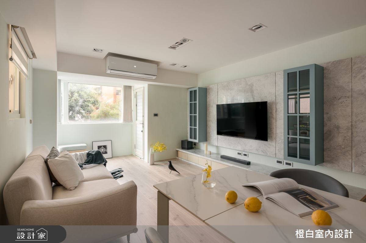 26坪老屋(16~30年)＿鄉村風客廳餐廳案例圖片＿橙白室內裝修設計工程有限公司＿橙白_101名仕園之13