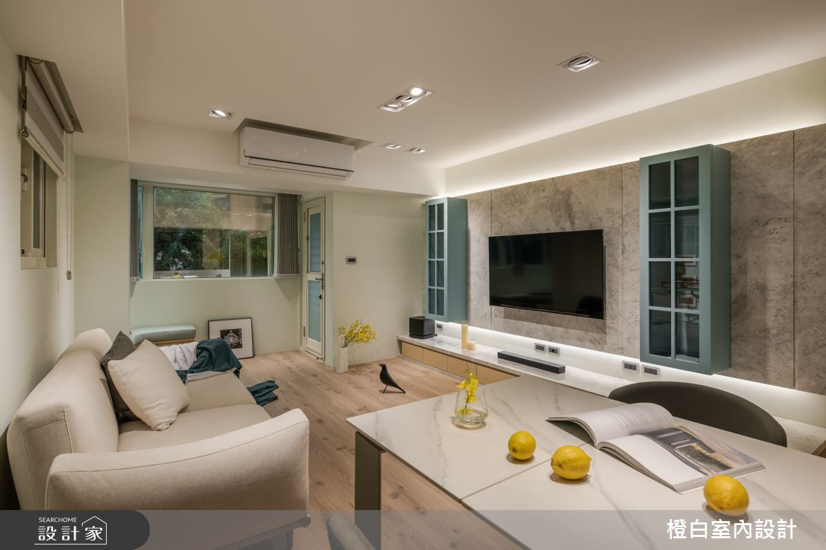 26坪老屋(16~30年)＿鄉村風客廳餐廳案例圖片＿橙白室內裝修設計工程有限公司＿橙白_101名仕園之14