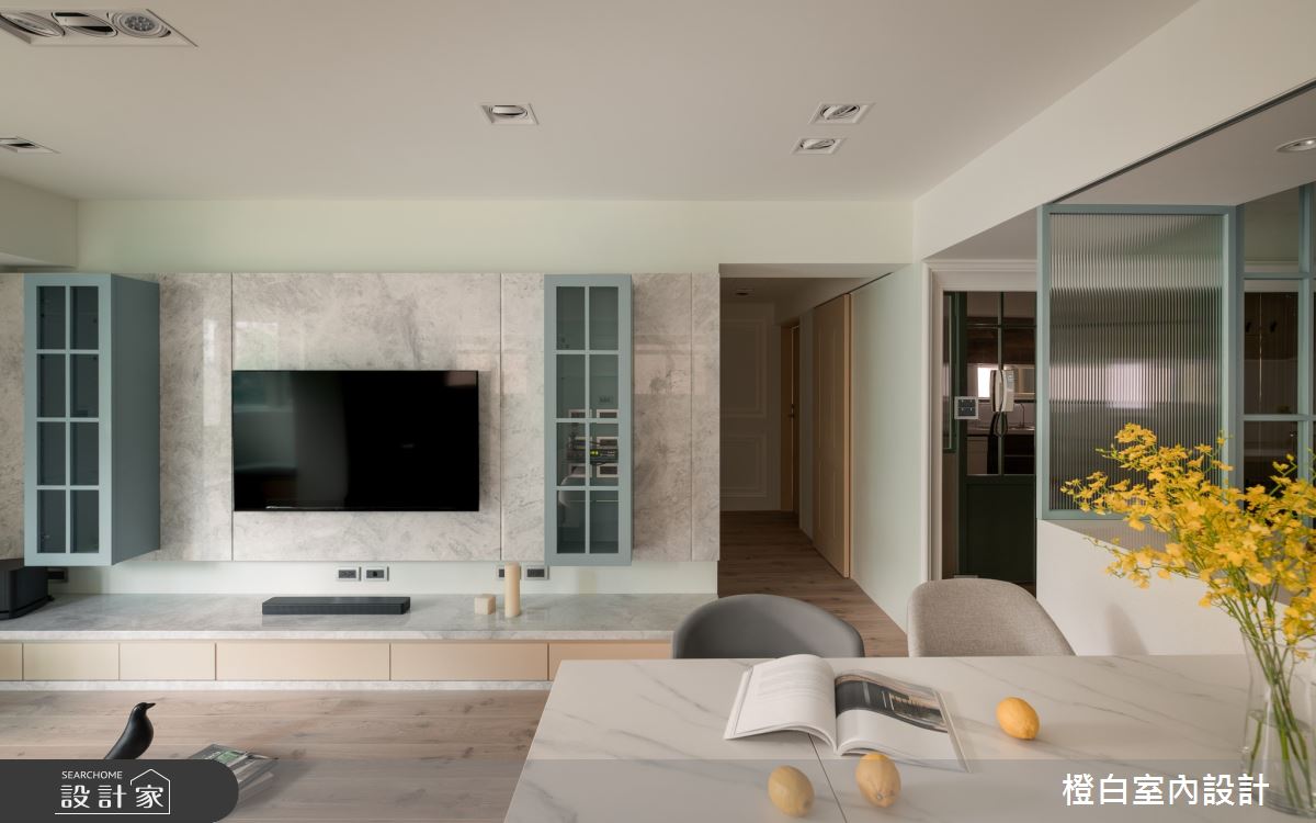 26坪老屋(16~30年)＿鄉村風客廳餐廳案例圖片＿橙白室內裝修設計工程有限公司＿橙白_101名仕園之15