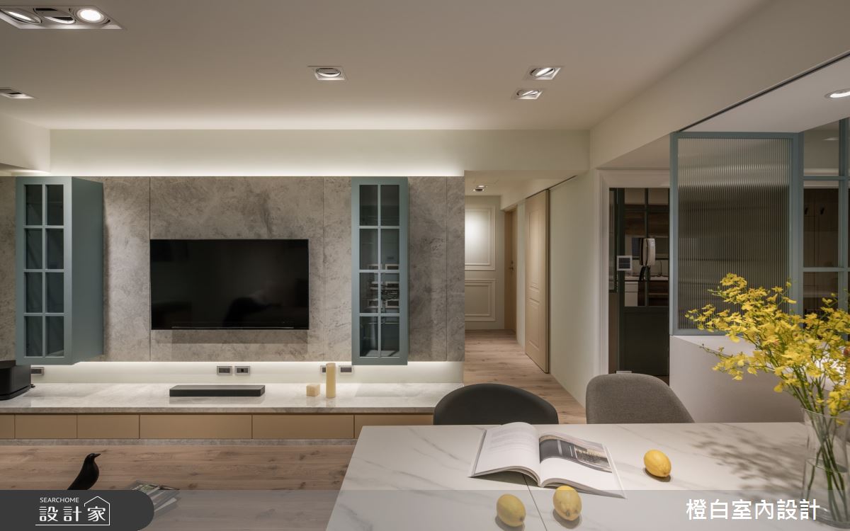 26坪老屋(16~30年)＿鄉村風客廳餐廳案例圖片＿橙白室內裝修設計工程有限公司＿橙白_101名仕園之16