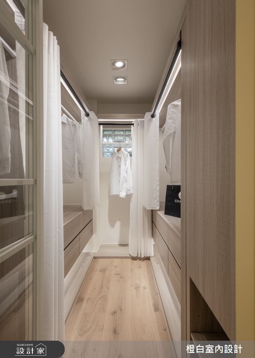 26坪老屋(16~30年)＿鄉村風更衣間案例圖片＿橙白室內裝修設計工程有限公司＿橙白_101名仕園之31