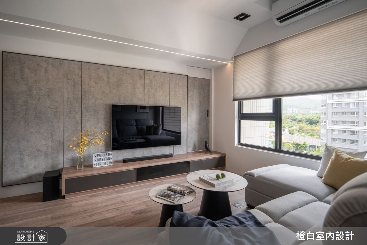 19坪新成屋(5年以下)＿混搭風客廳案例圖片＿橙白室內裝修設計工程有限公司＿橙白_102樂沐之4