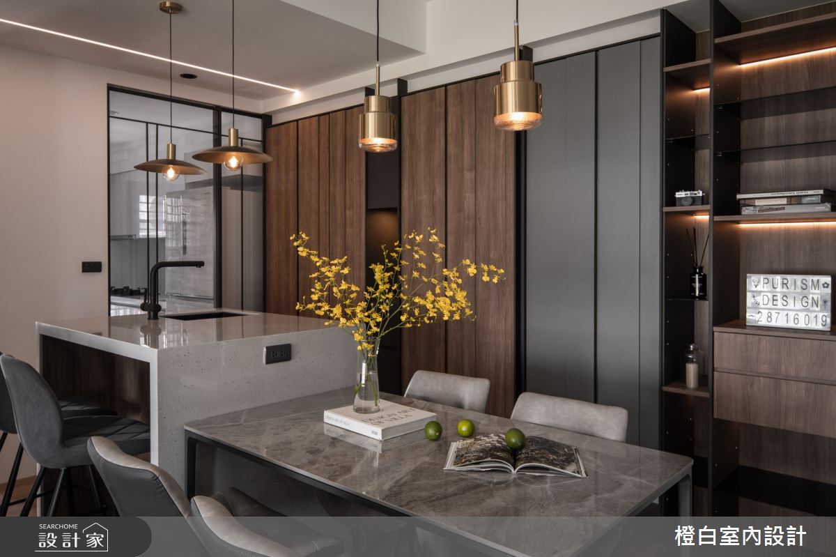 19坪新成屋(5年以下)＿混搭風餐廳中島案例圖片＿橙白室內裝修設計工程有限公司＿橙白_102樂沐之8