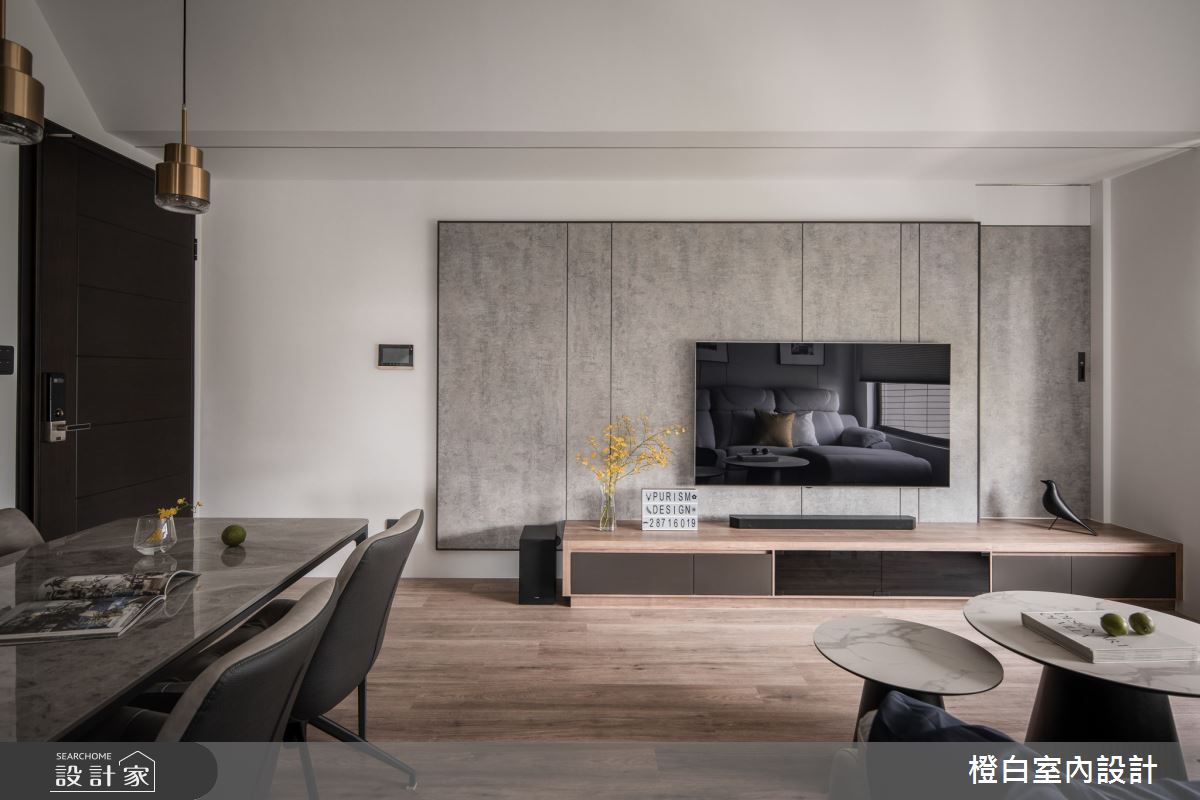 19坪新成屋(5年以下)＿混搭風客廳餐廳案例圖片＿橙白室內裝修設計工程有限公司＿橙白_102樂沐之11