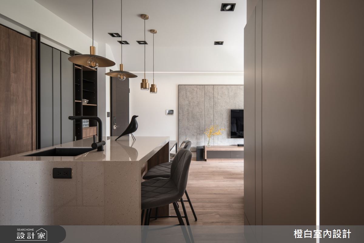 19坪新成屋(5年以下)＿混搭風餐廳中島案例圖片＿橙白室內裝修設計工程有限公司＿橙白_102樂沐之15