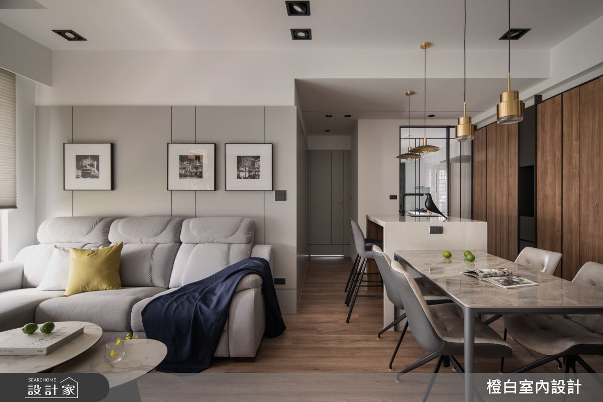 19坪新成屋(5年以下)＿混搭風客廳餐廳案例圖片＿橙白室內裝修設計工程有限公司＿橙白_102樂沐之25