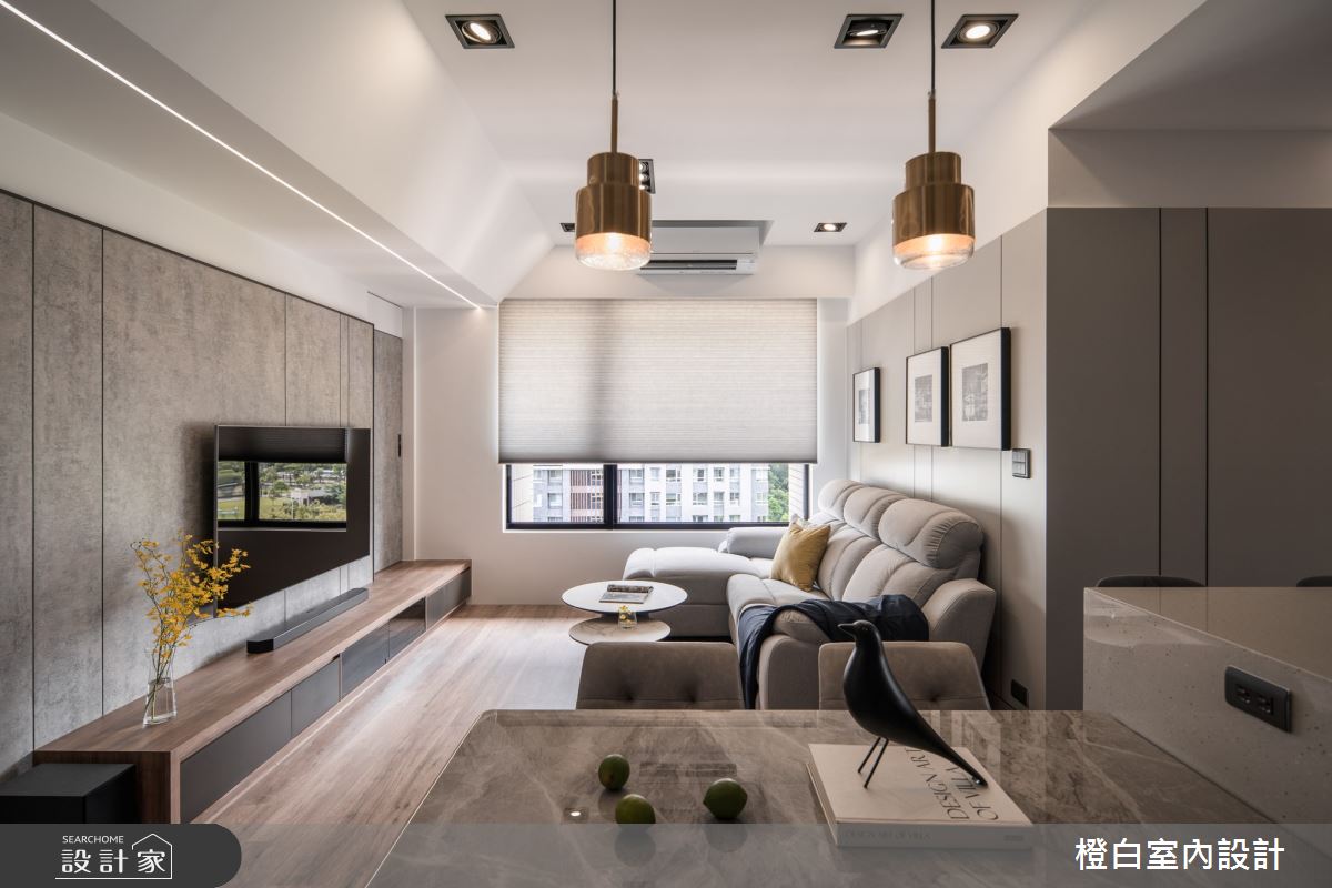 19坪新成屋(5年以下)＿混搭風客廳餐廳案例圖片＿橙白室內裝修設計工程有限公司＿橙白_102樂沐之33