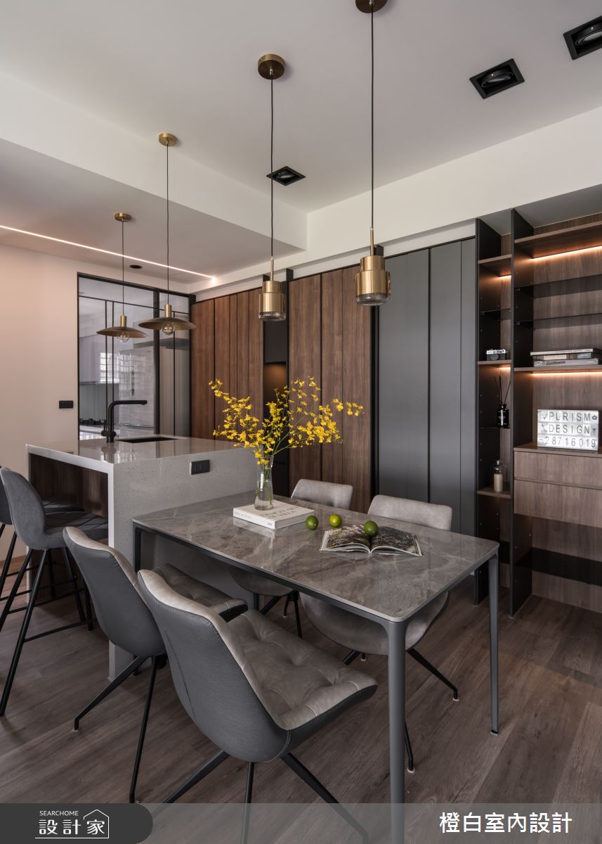 19坪新成屋(5年以下)＿混搭風餐廳中島案例圖片＿橙白室內裝修設計工程有限公司＿橙白_102樂沐之34