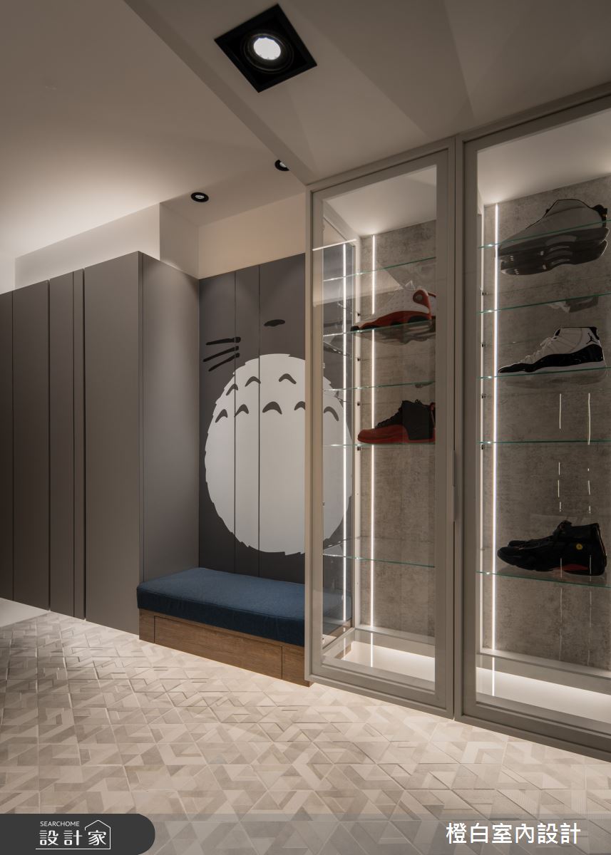 30坪新成屋(5年以下)＿現代風玄關案例圖片＿橙白室內裝修設計工程有限公司＿橙白_103那山階之2