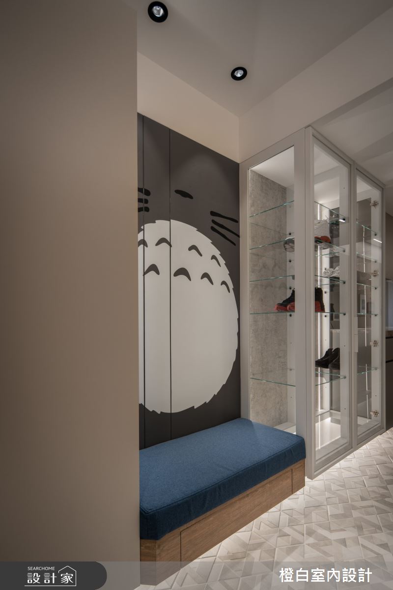 30坪新成屋(5年以下)＿現代風玄關案例圖片＿橙白室內裝修設計工程有限公司＿橙白_103那山階之3
