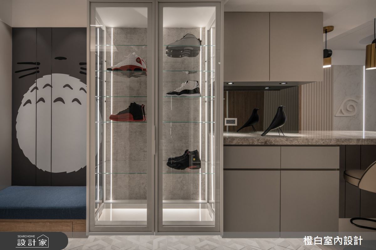 30坪新成屋(5年以下)＿現代風玄關案例圖片＿橙白室內裝修設計工程有限公司＿橙白_103那山階之9