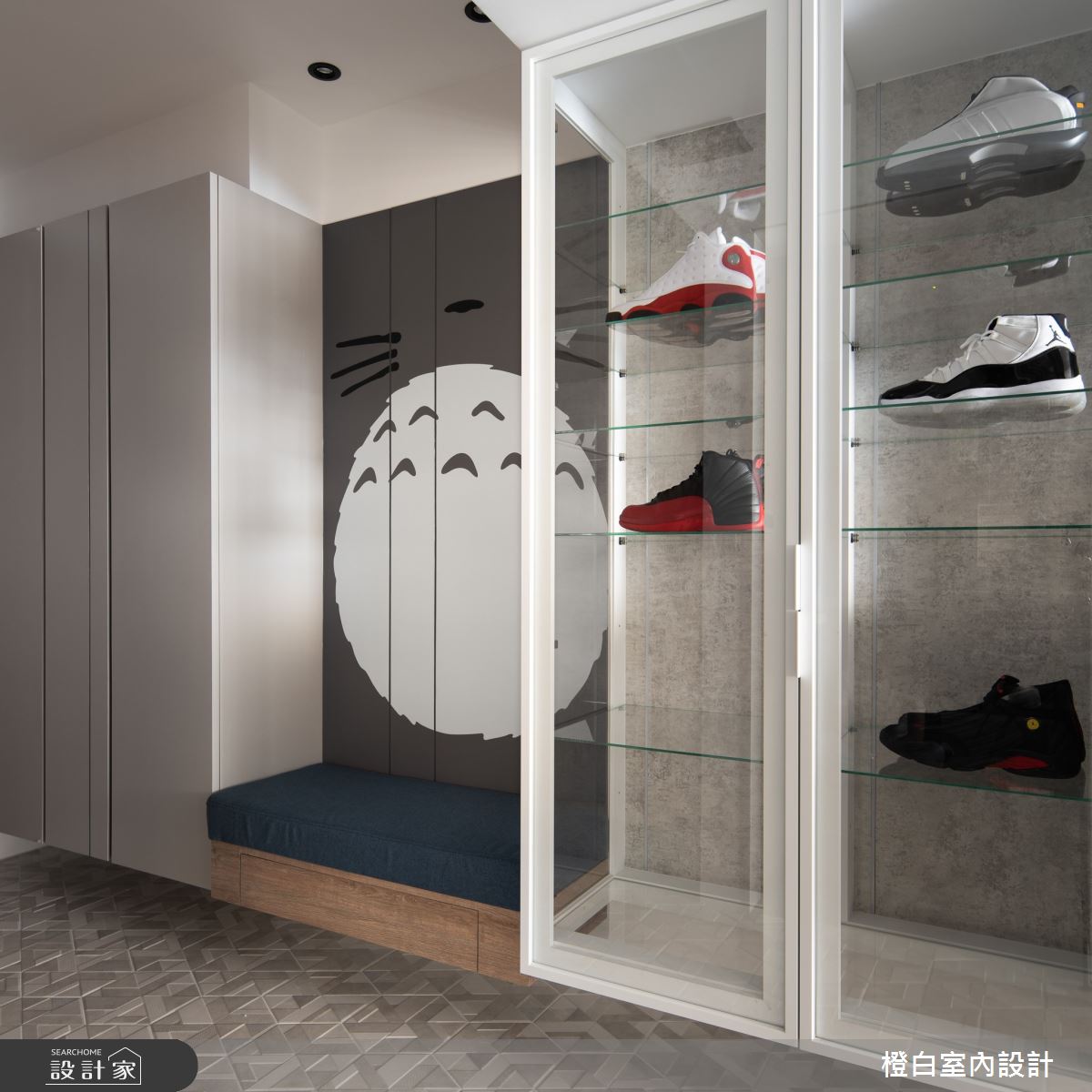 30坪新成屋(5年以下)＿現代風玄關案例圖片＿橙白室內裝修設計工程有限公司＿橙白_103那山階之10