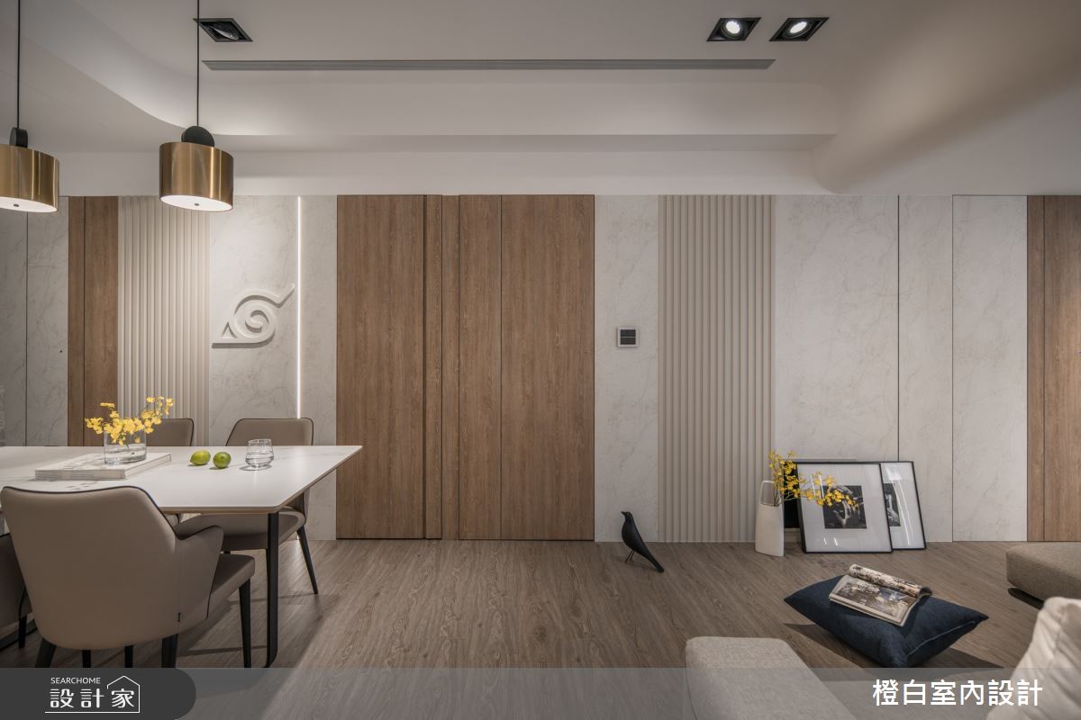 30坪新成屋(5年以下)＿現代風客廳餐廳案例圖片＿橙白室內裝修設計工程有限公司＿橙白_103那山階之17