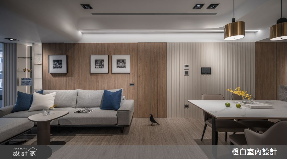 30坪新成屋(5年以下)＿現代風客廳餐廳案例圖片＿橙白室內裝修設計工程有限公司＿橙白_103那山階之20