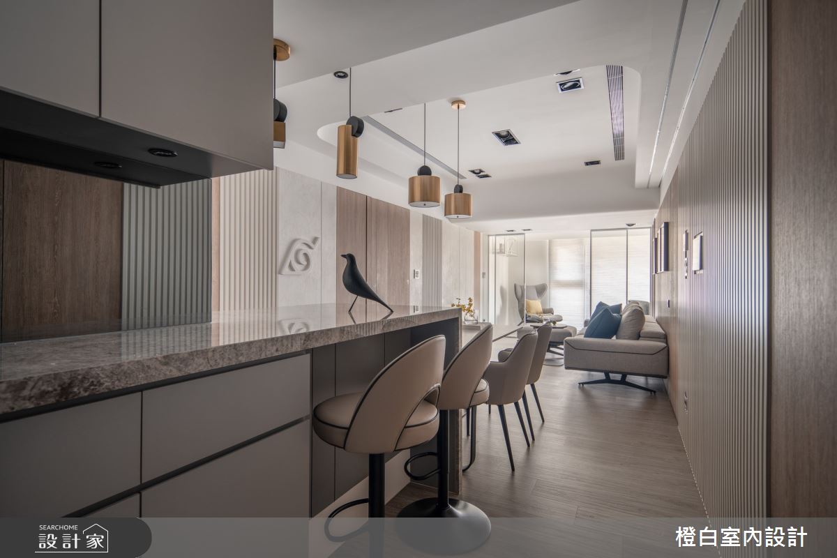 30坪新成屋(5年以下)＿現代風玄關餐廳吧檯案例圖片＿橙白室內裝修設計工程有限公司＿橙白_103那山階之21